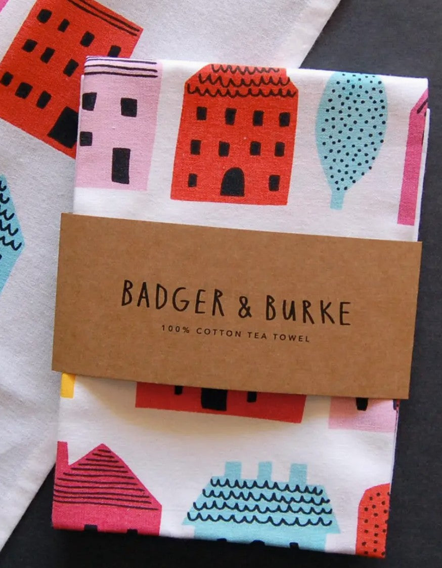 Badger & Burke Little Houses Tea Towel
