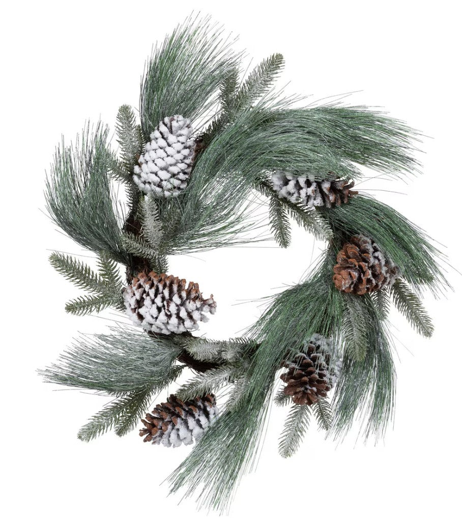 Park Hill Frosted White Pine Cone Wreath