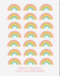 Quick Brown Fox Rainbow Card