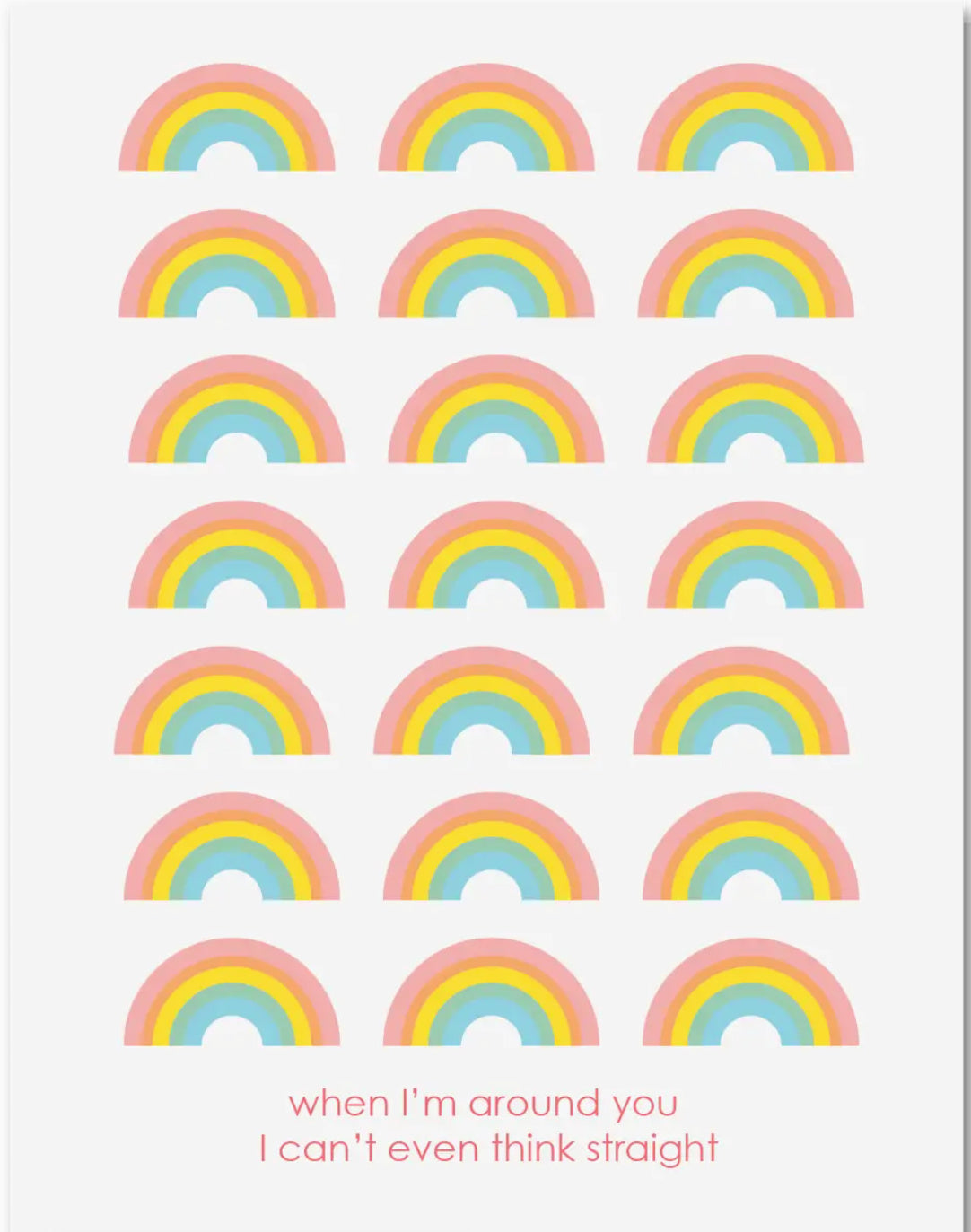 Quick Brown Fox Rainbow Card