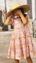 Hebe Pink Flower Dress