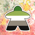 Pushing Whimsy Aromantic Meeple Sticker