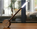 Gingko Octagon One Portable Desk Light, Walnut