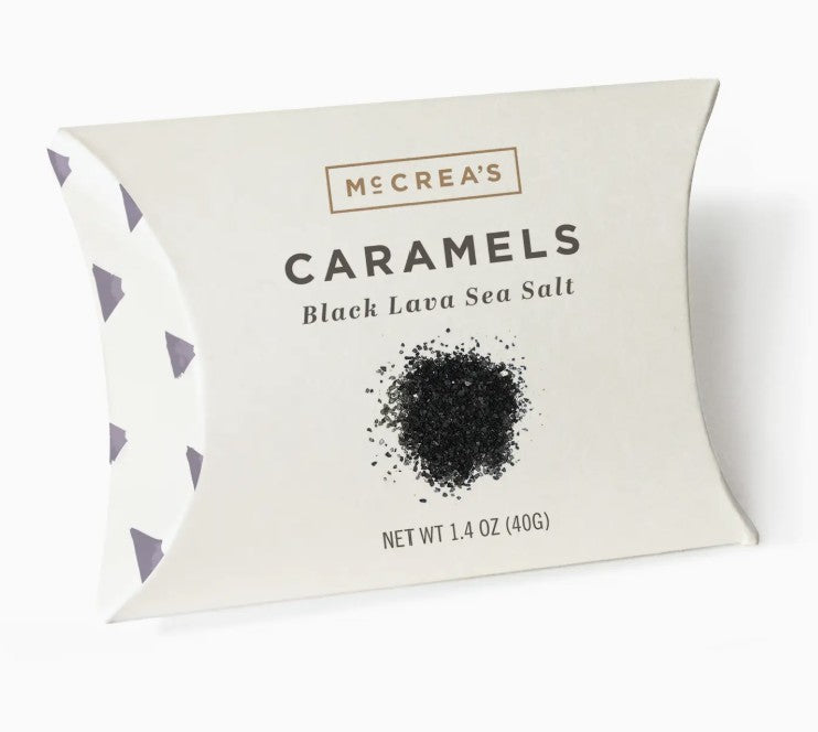 McCrea's Caramels Black Lava Sea Salt Pillow Box