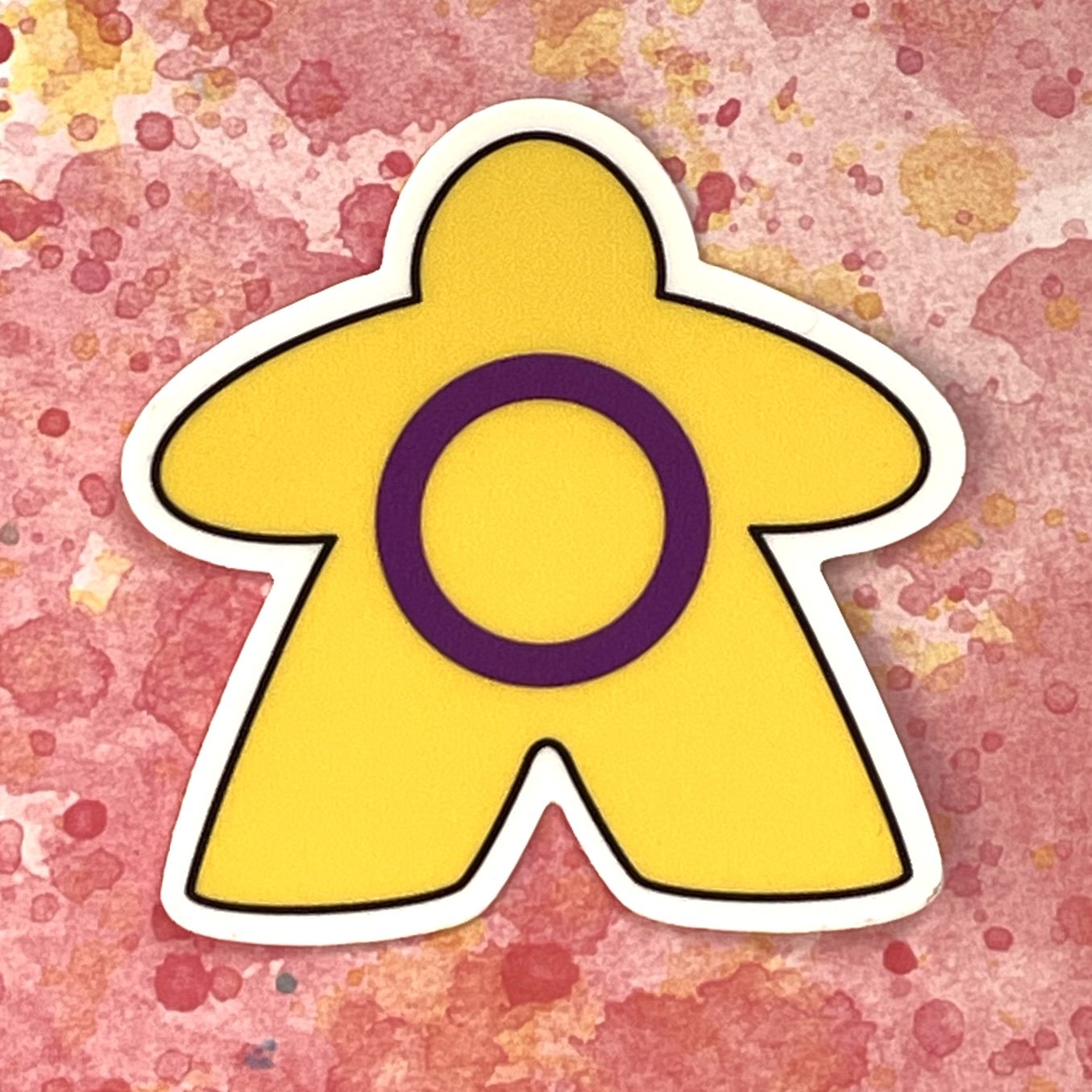 Pushing Whimsy Intersex Meeple Sticker