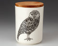 Laura Zindel Medium Canister with Lid: Burrowing Owl