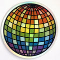 Pushing Whimsy Disco Ball Sticker