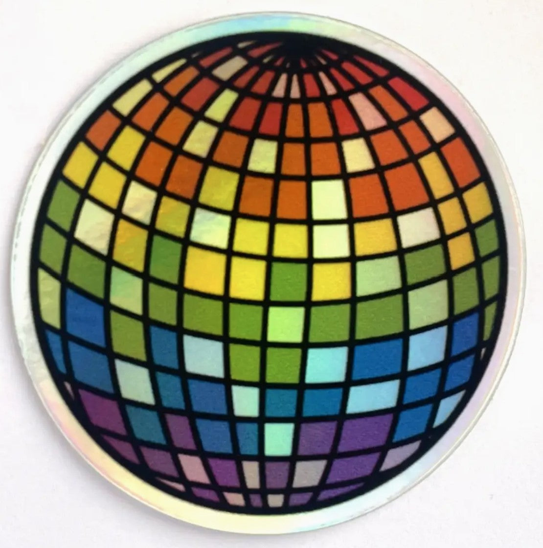 Pushing Whimsy Disco Ball Sticker