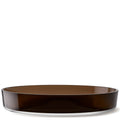 LSA Collective Low Glass Bowl, Mocha