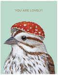 Hester & Cook Lovely Sparrow Card with Foil
