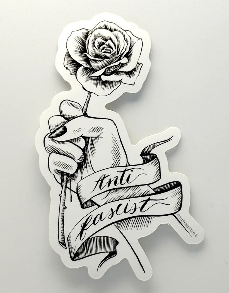 Rust Belt Love Anti Fascist Sticker