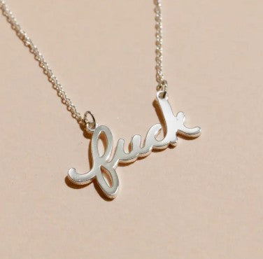 Larissa Loden fuck Script Necklace