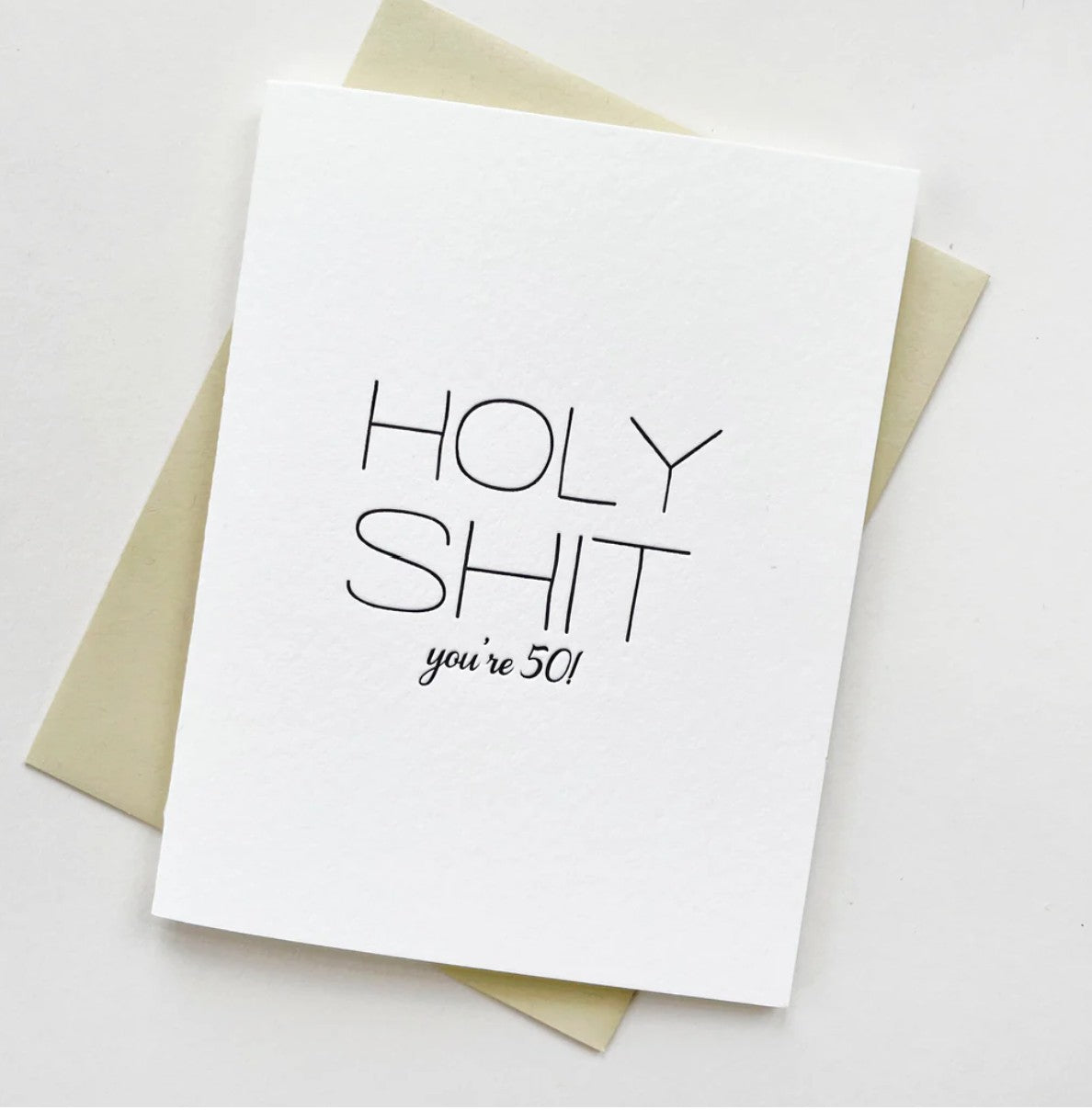Steel Petal Press Holy Shit 50 Birthday Card