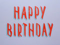 Ladyfingers Letterpress Angled Overlay Happy Birthday Card