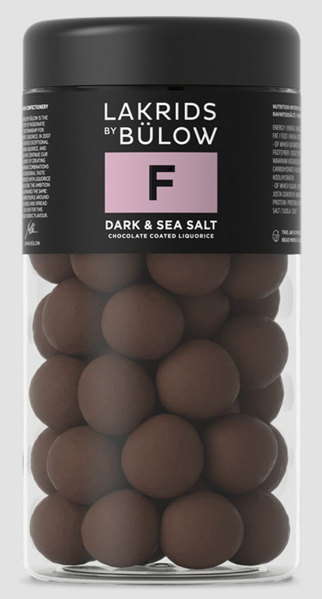 Lakrids F Dark & Sea Salt Chocolate Coated Gourmet Licorice, large