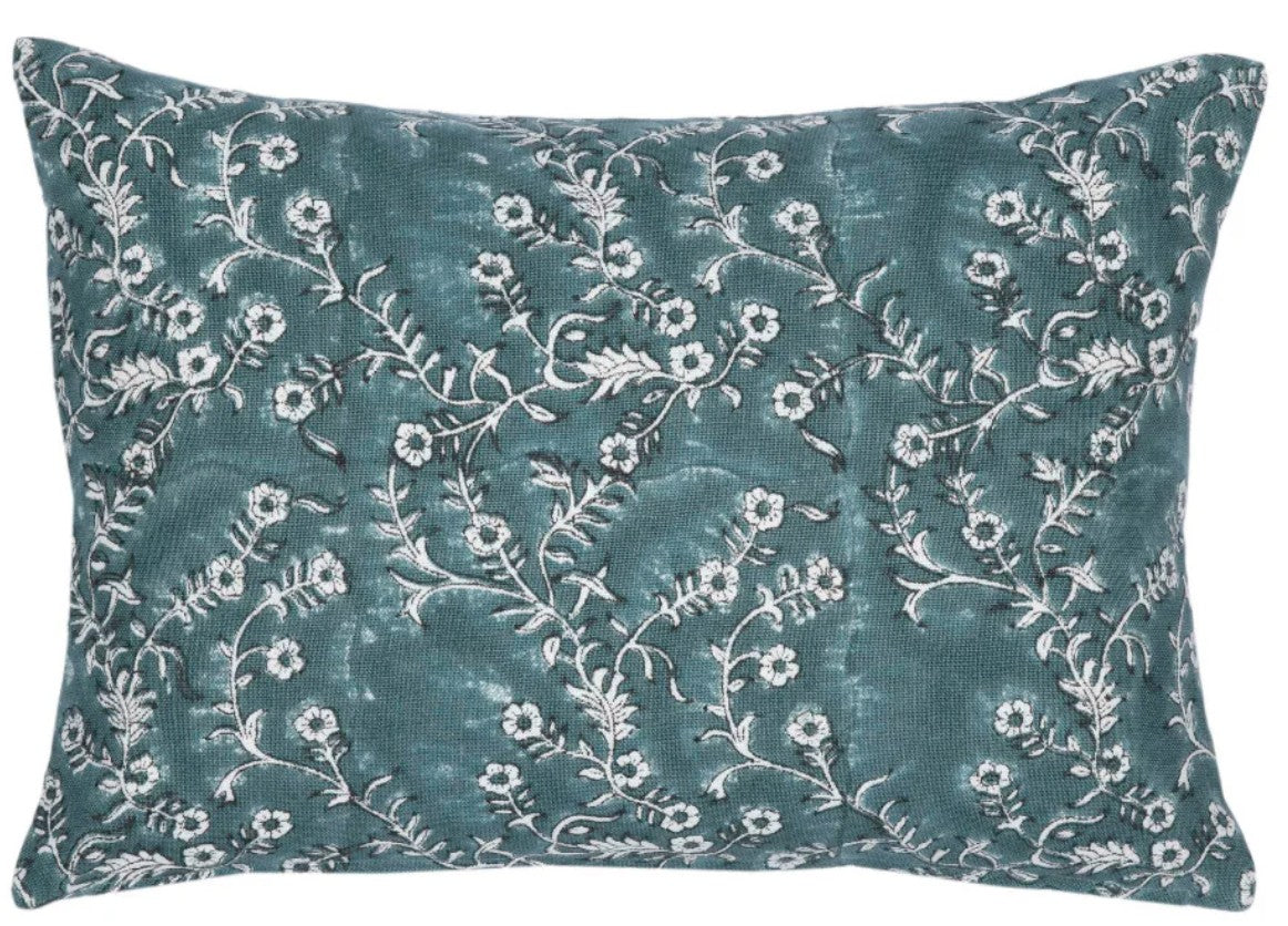 Filling Spaces Vidaai Teal Pillow