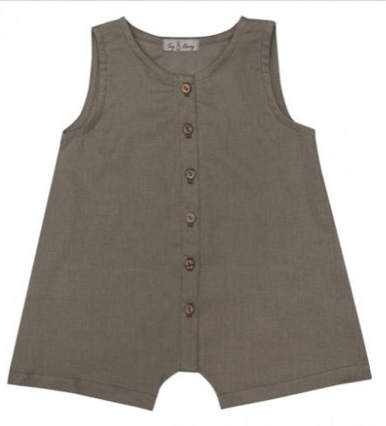 Tiny Bunny Linen Romper