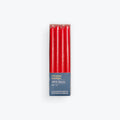 Liljeholmens Stearinfabrik Christina Antique Taper Candles, 10", Pack of 8, Red