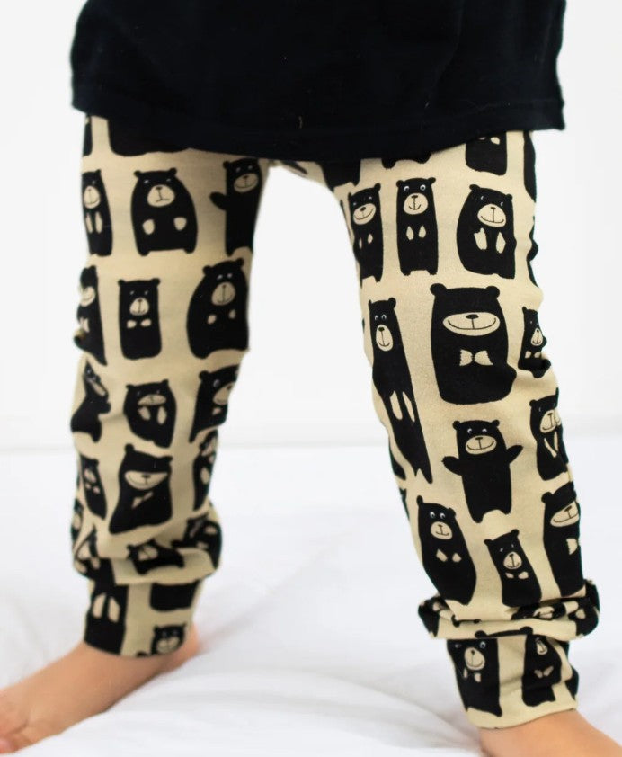 Fred & Noah Leggings - Stone Bear