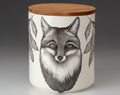 Laura Zindel Large Canister with Lid: Fox Portrait