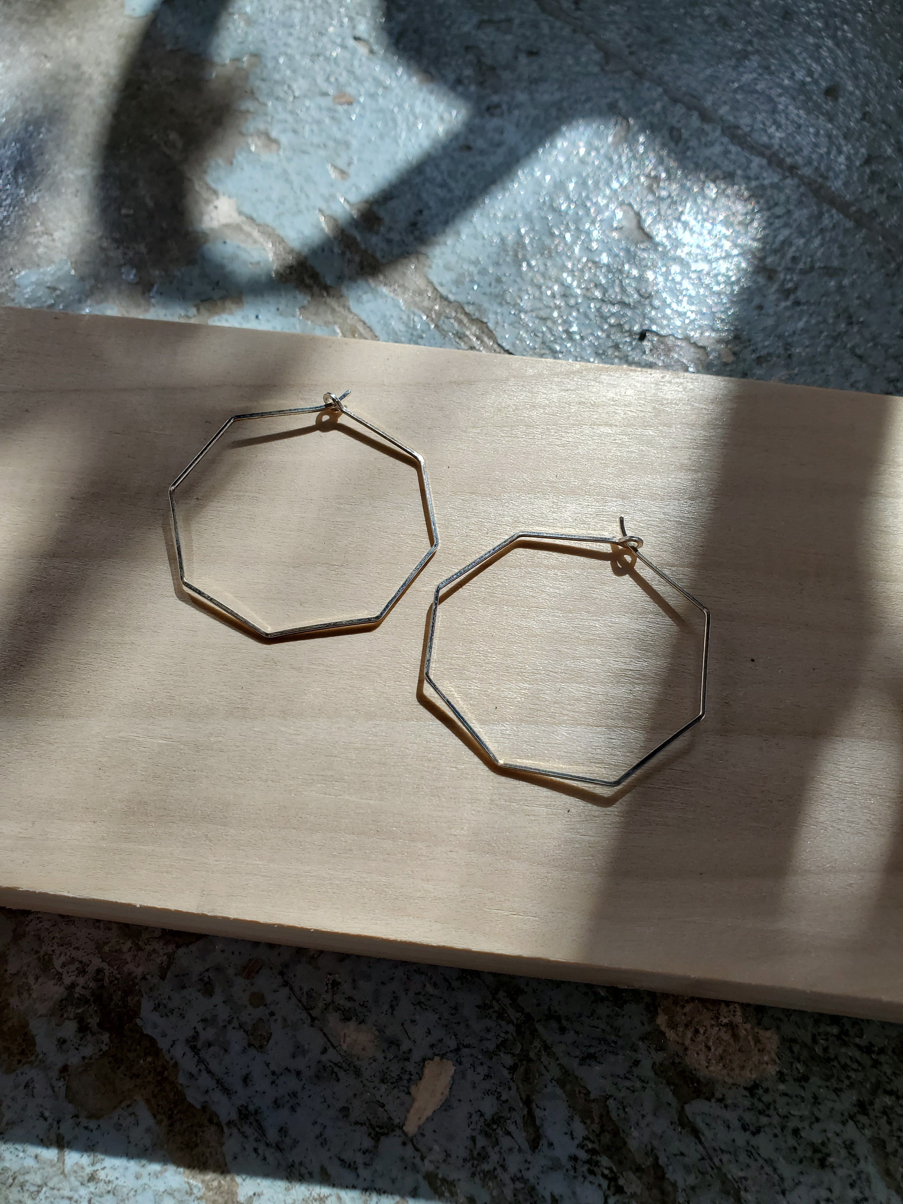 RA HA octagon earrings