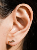 Larissa Loden nope script earrings