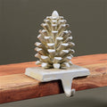 HomArt White Pinecone Stocking Holder