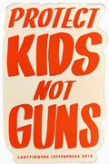 Ladyfingers Letterpress Protect Kids Not Guns Sticker
