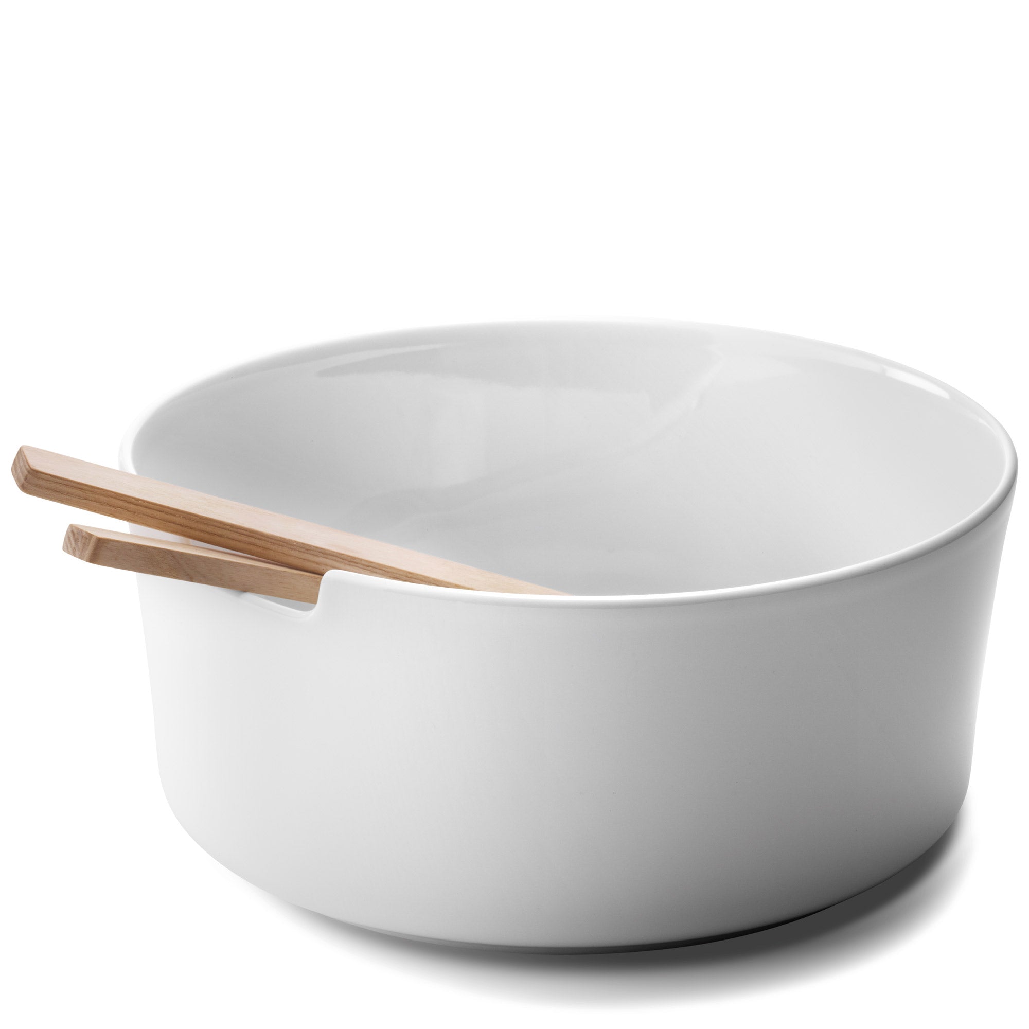 LSA Collective Salad Bowl & Ash Servers, White