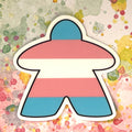 Pushing Whimsy Transgender Meeple Sticker