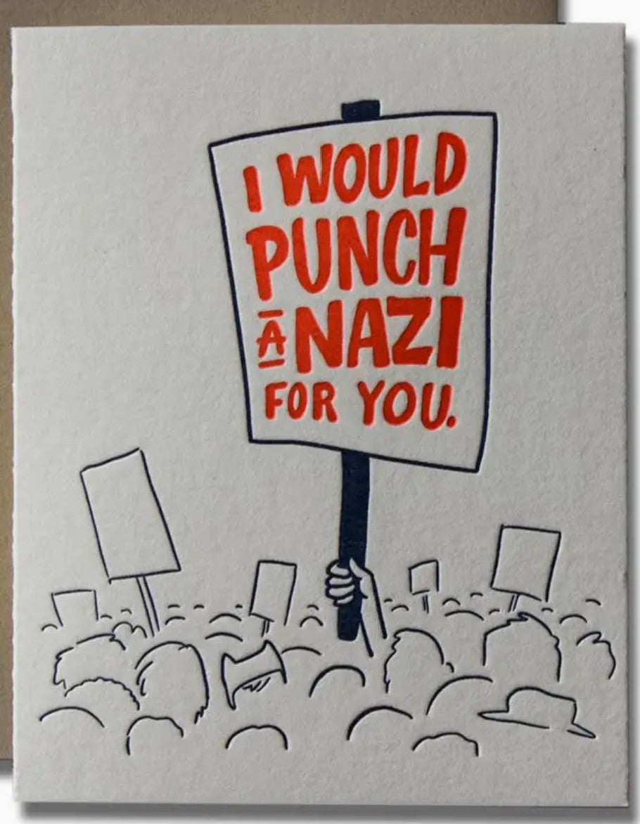 Ladyfingers Letterpress Punch a Nazi For You