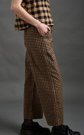 Mata Traders Emmy Drawstring Pant Black and Tan Gingham