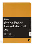 Karst Stone Paper Pocket Journal (A6), Turmeric