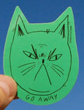 Badger & Burker Snitty Kitty Go Away Sticker