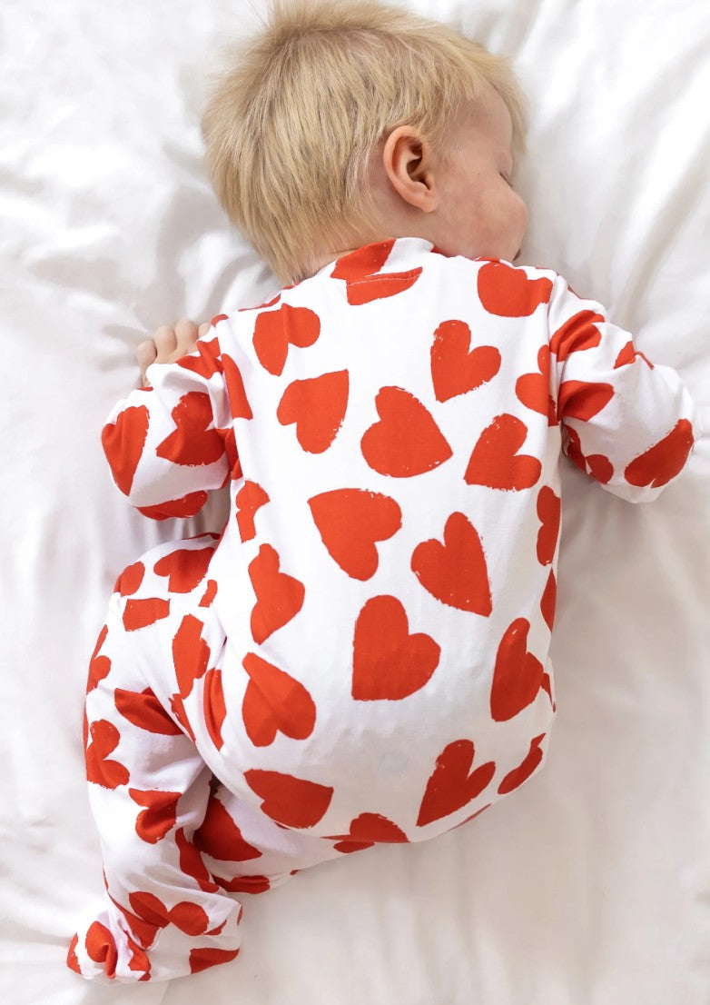 Fred & Noah Sleepsuit - Love Heart