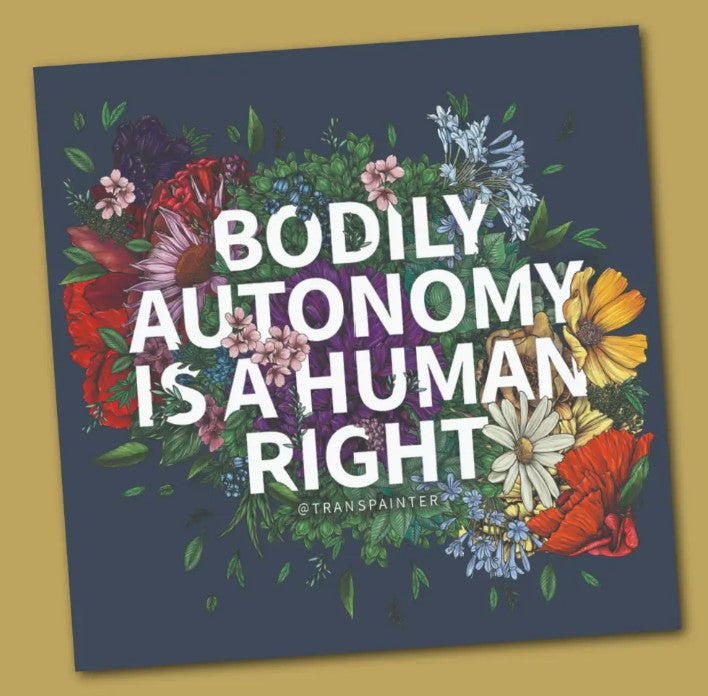 Transpainter Bodily Autonomy is a Human Right Sticker