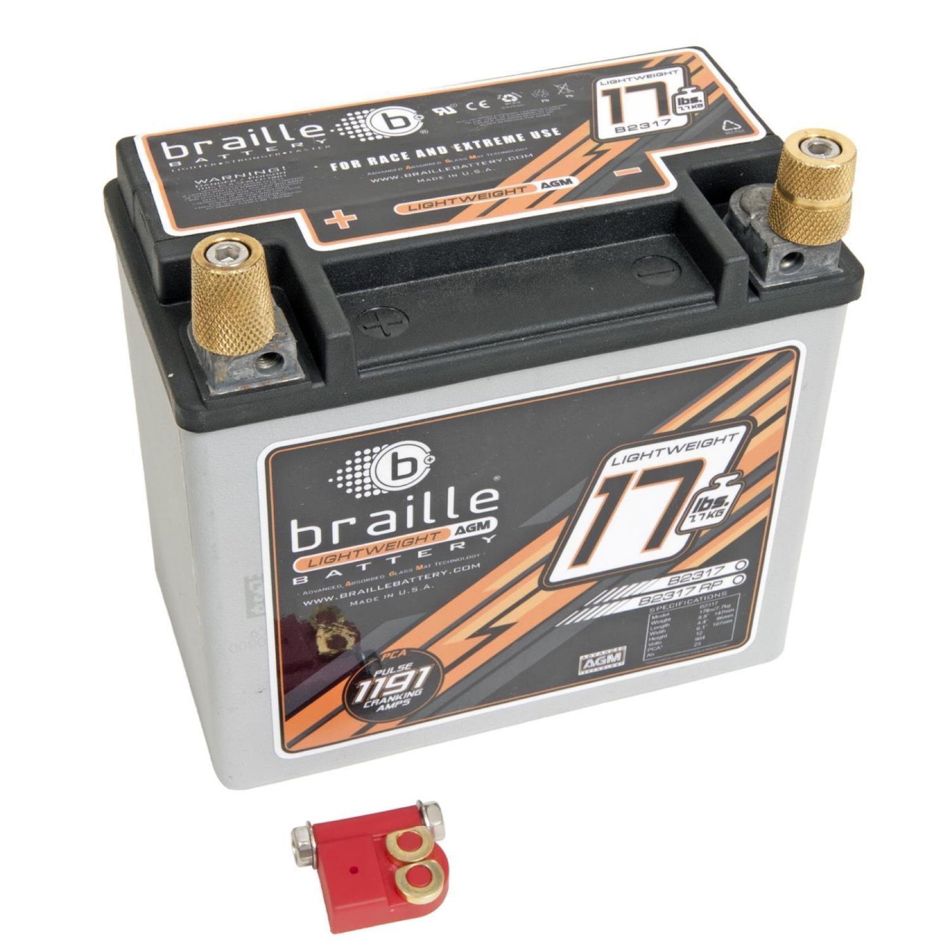 Braille Battery B2317 Advanced AGM Lightweight Racing Battery