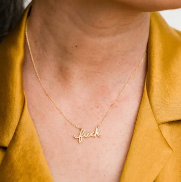 Larissa Loden fuck Script Necklace