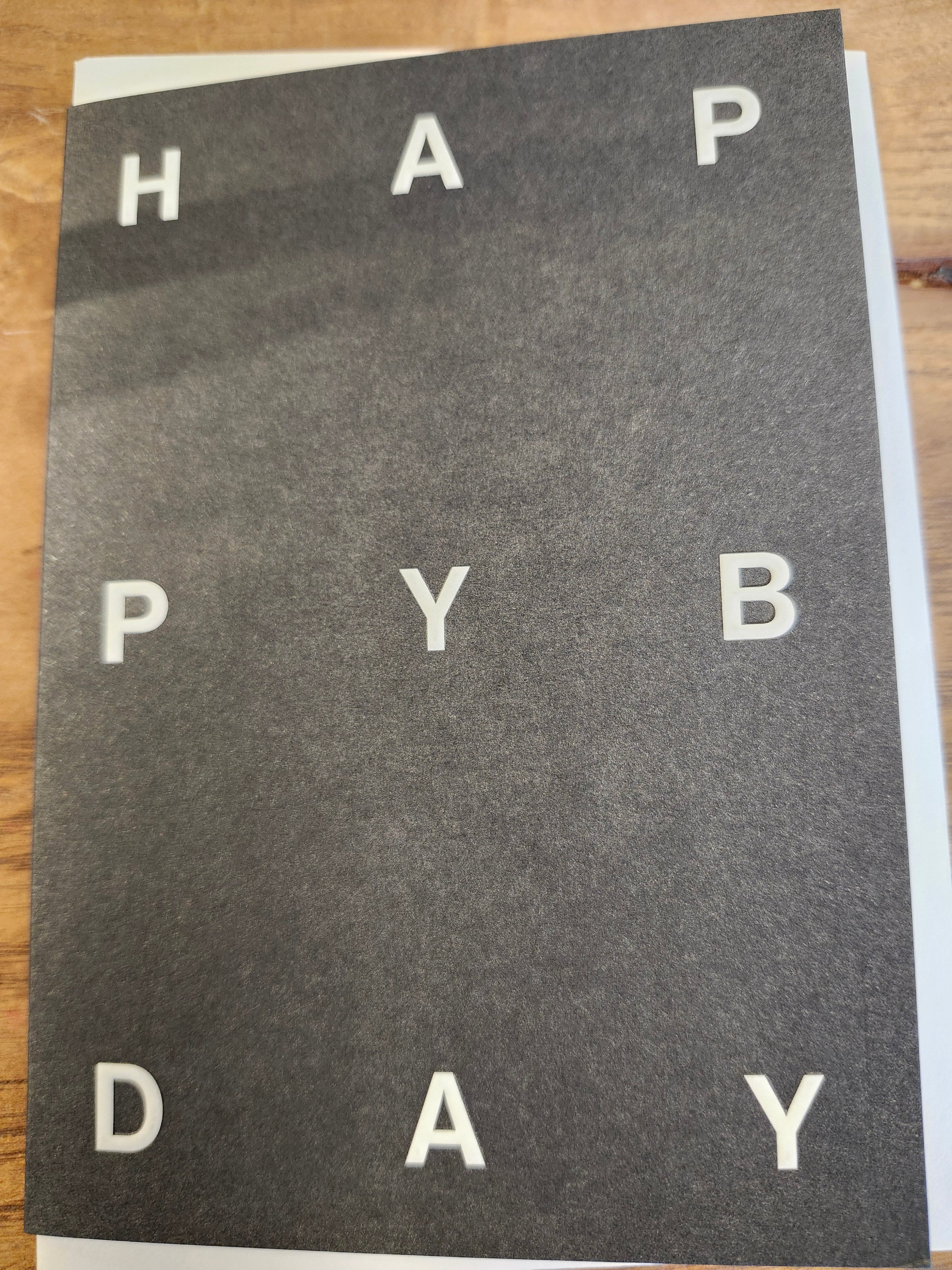 kinshipped happy hbday typography