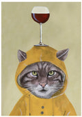 East End Raincoat Cat Card