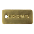HomArt Congrats Brass Tag