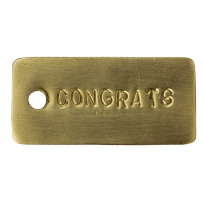 HomArt Congrats Brass Tag