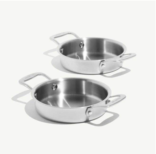Made In Stainless Steel Round Gratin Baker - Set of 2