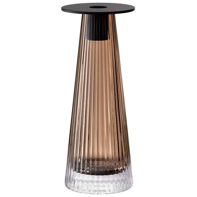 LSA Beacon Candle Holder/Vase, 8.75 in, Taupe