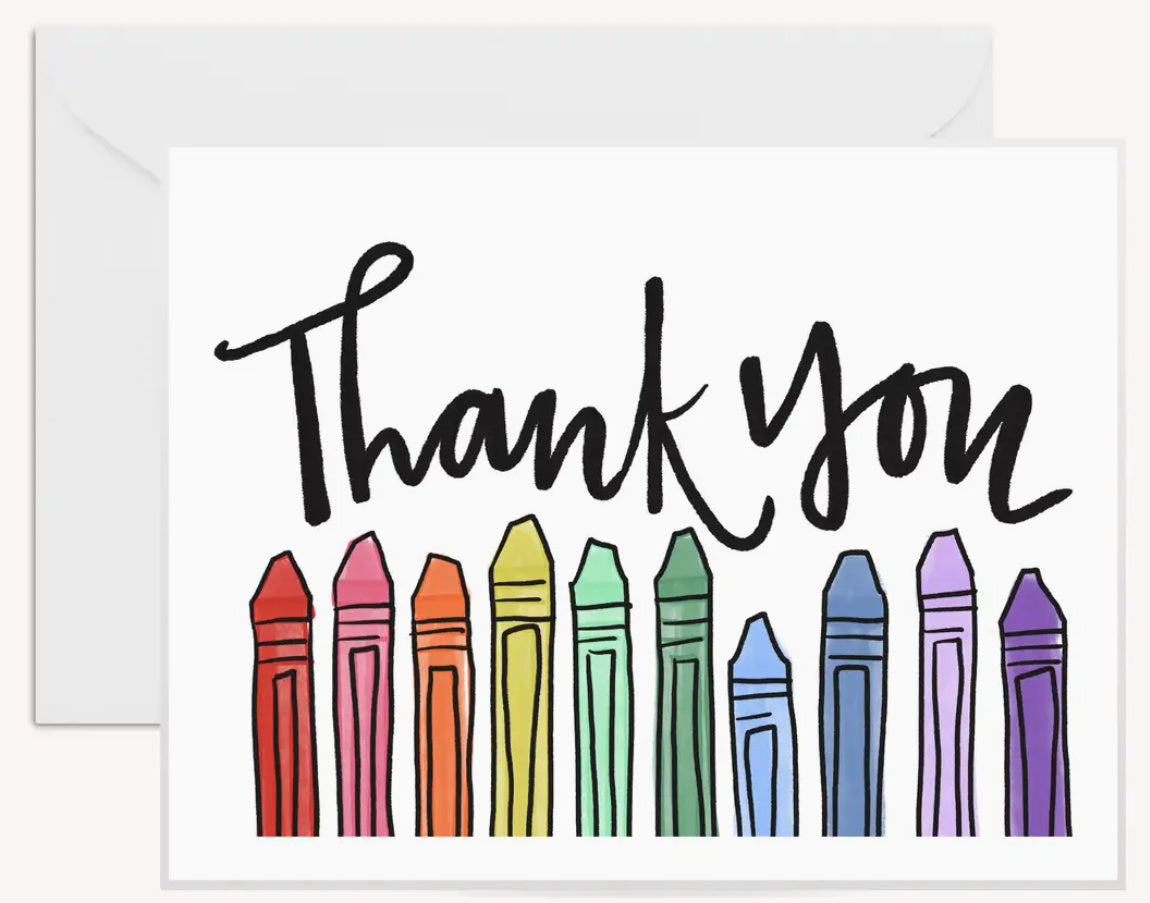 Anna Whitham Thank You Crayon Card