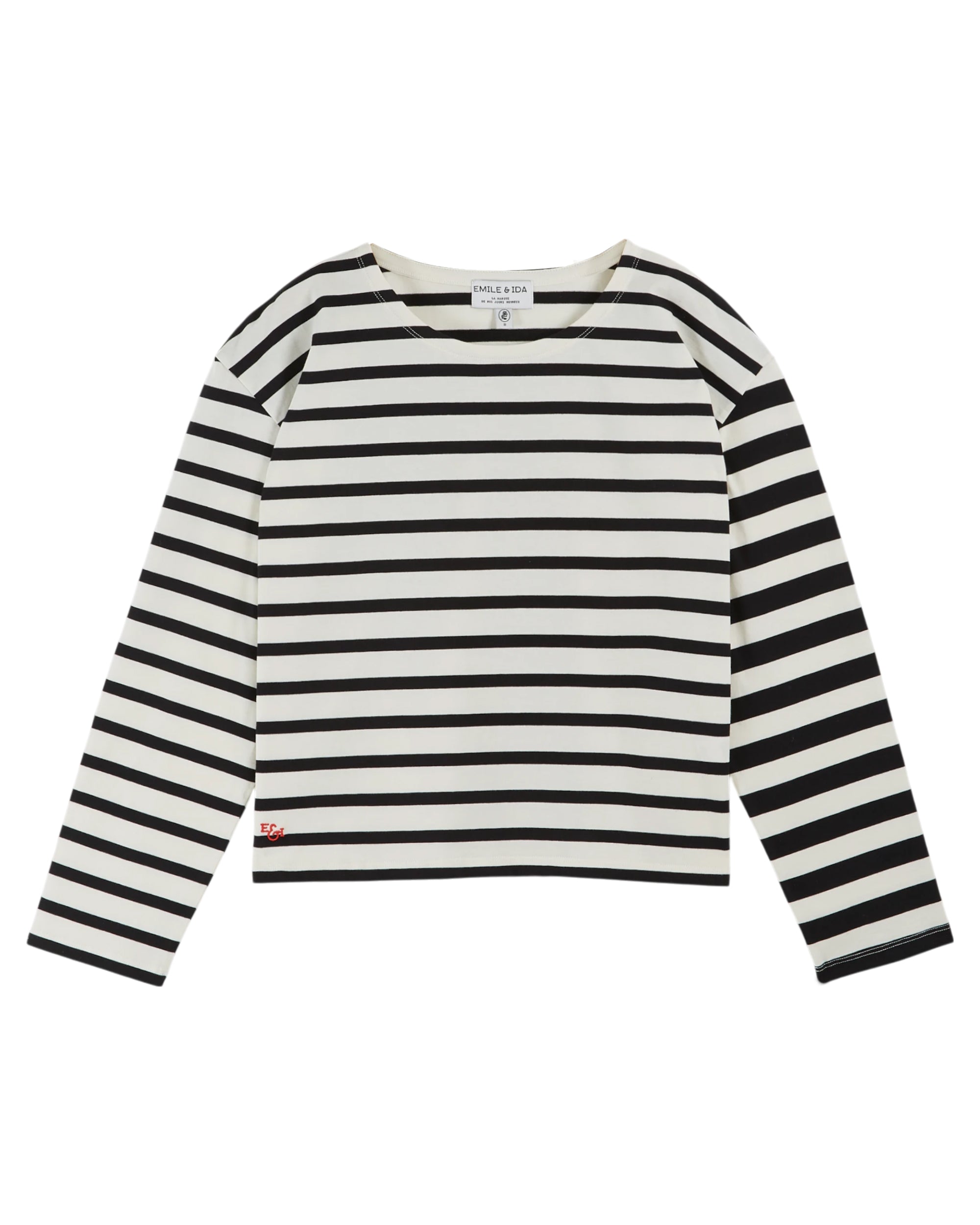 Emile & Ida Cybele Sailor Tshirt Ecru/Noir