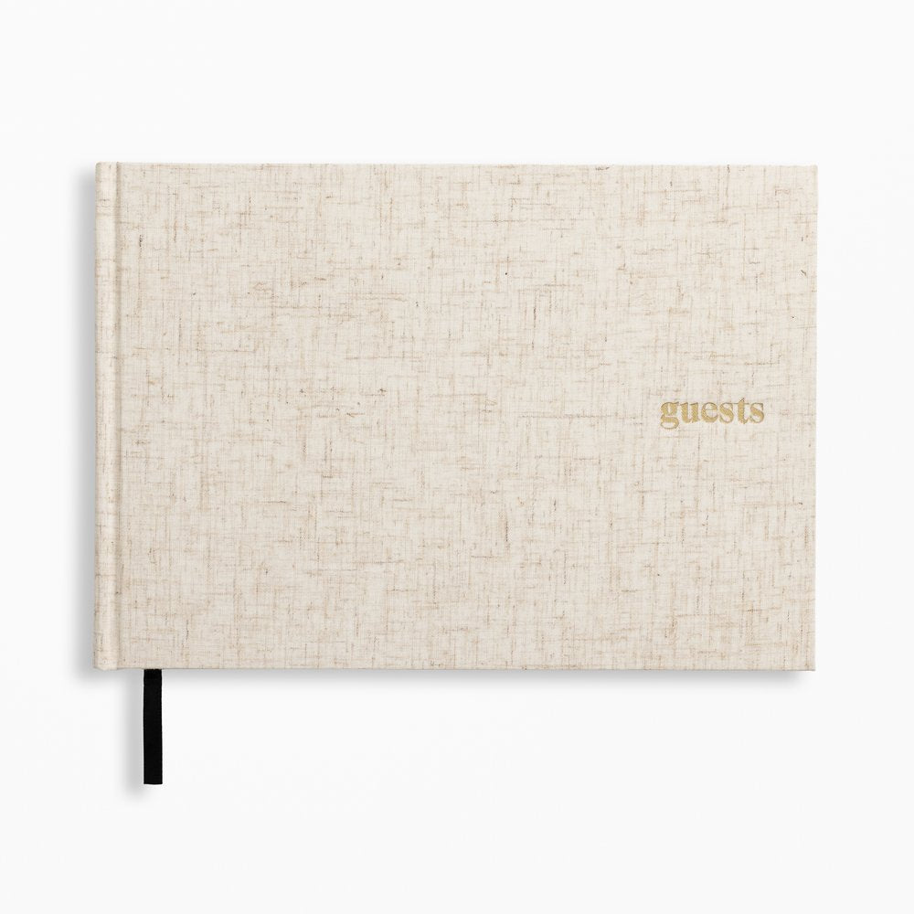 Souvenir Heather Gray Linen Guestbook