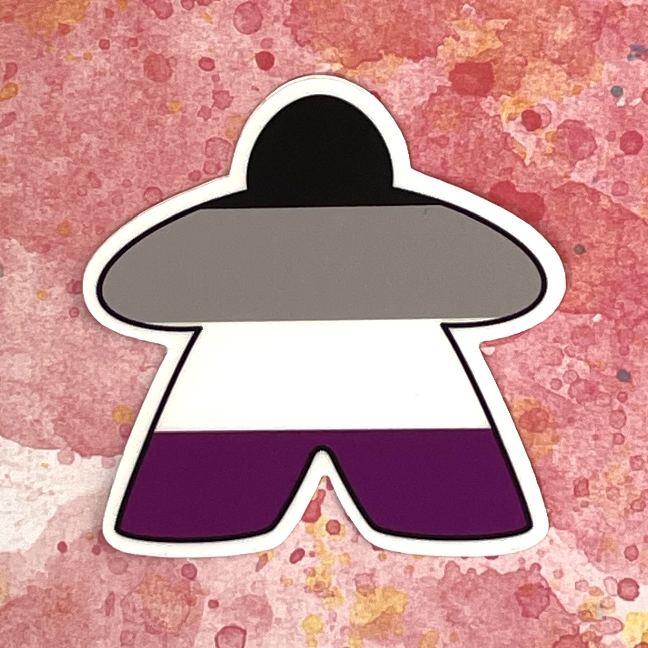 Pushing Whimsy Asexual Meeple Sticker