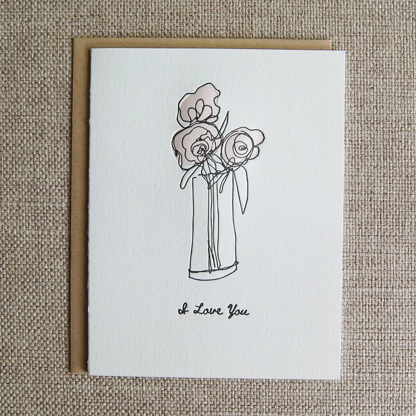 Pistachio Press Line Love You Card