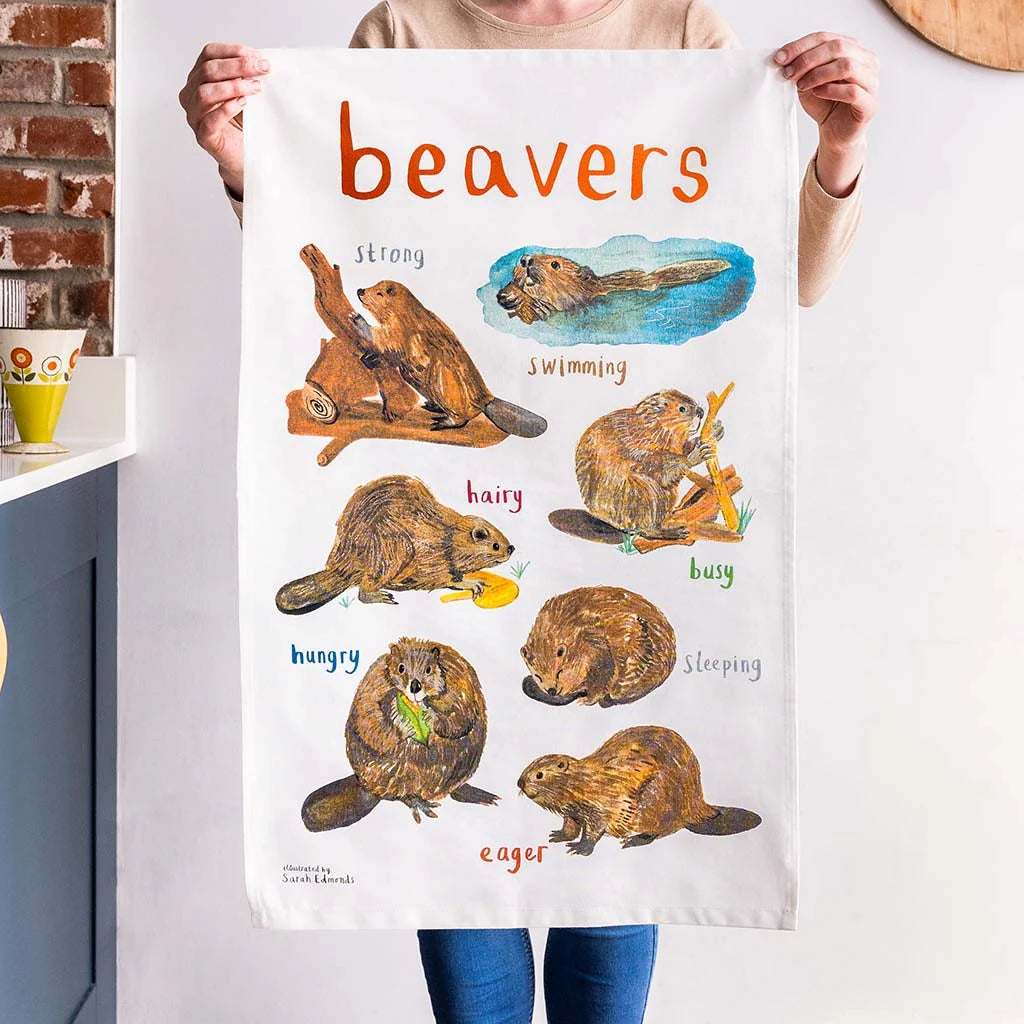 Sarah Edmonds Beavers Tea Towel